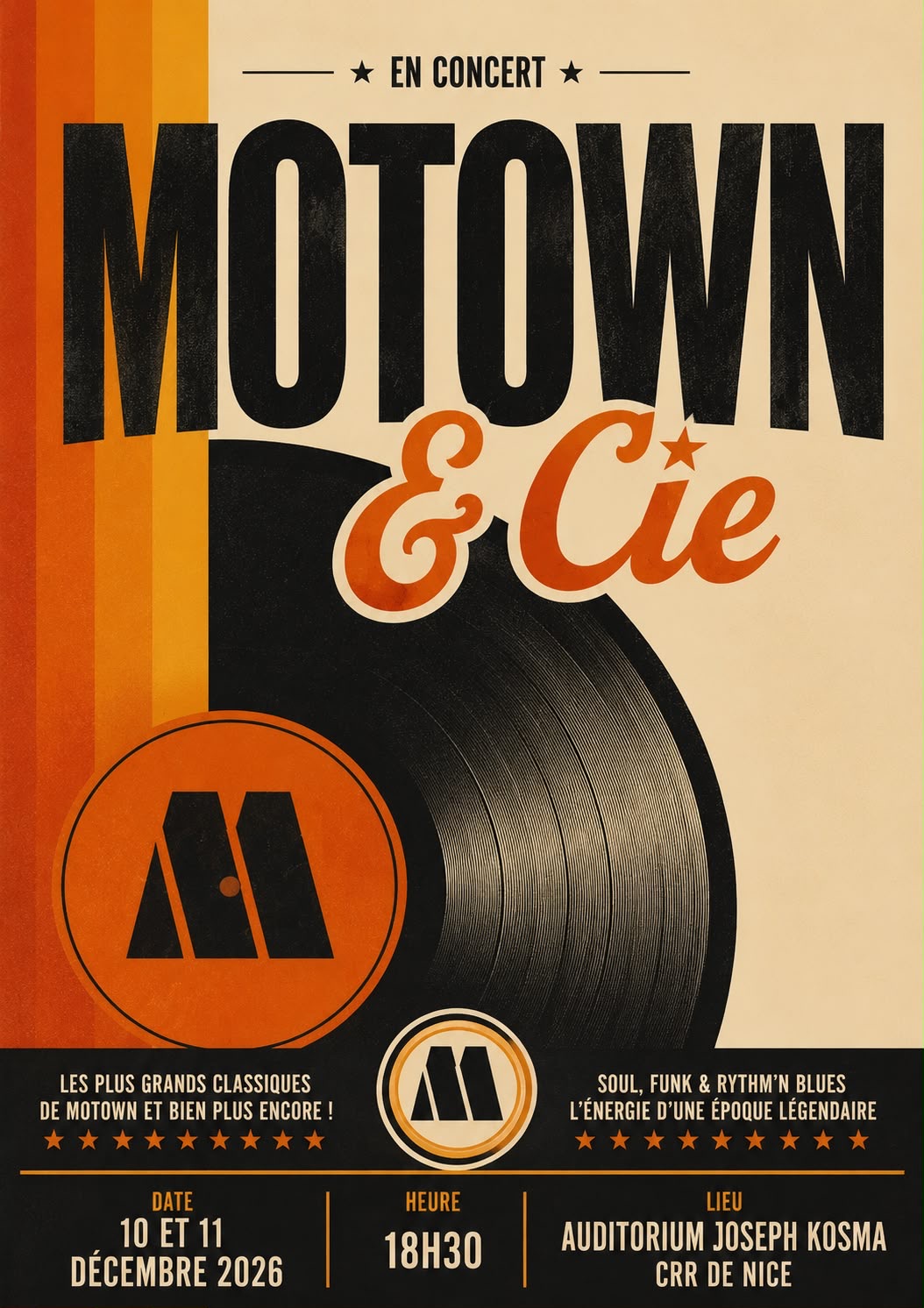 Séance scolaire n°02 "Motown & Cie" Jeudi 10 décembre 2026 à 14h30